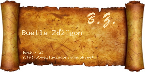Buella Zágon névjegykártya